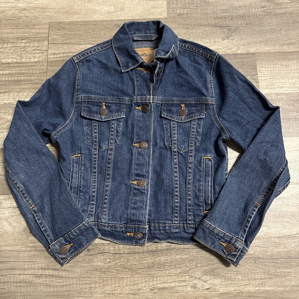 Youth Levi Strauss Denim Trucker Jacket Size Large Button Up Pockets Vintage